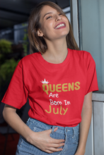 Load image into Gallery viewer, Queens Are Born In July Premium T-shirt
