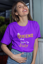 Load image into Gallery viewer, Queens Are Born In July Premium T-shirt