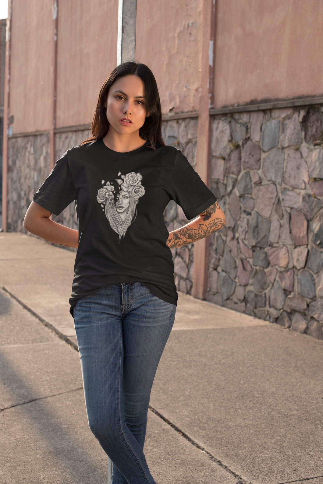 Rose Woman Premium T-shirt