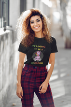 Load image into Gallery viewer, Training To Be A Unicorn Funny Workout Premium T-shirt
