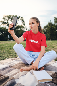 Funny Nope Premium T-shirt Gift Idea For Women