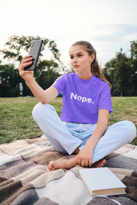 Funny Nope Premium T-shirt Gift Idea For Women