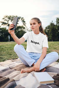 Funny Nope Premium T-shirt Gift Idea For Women