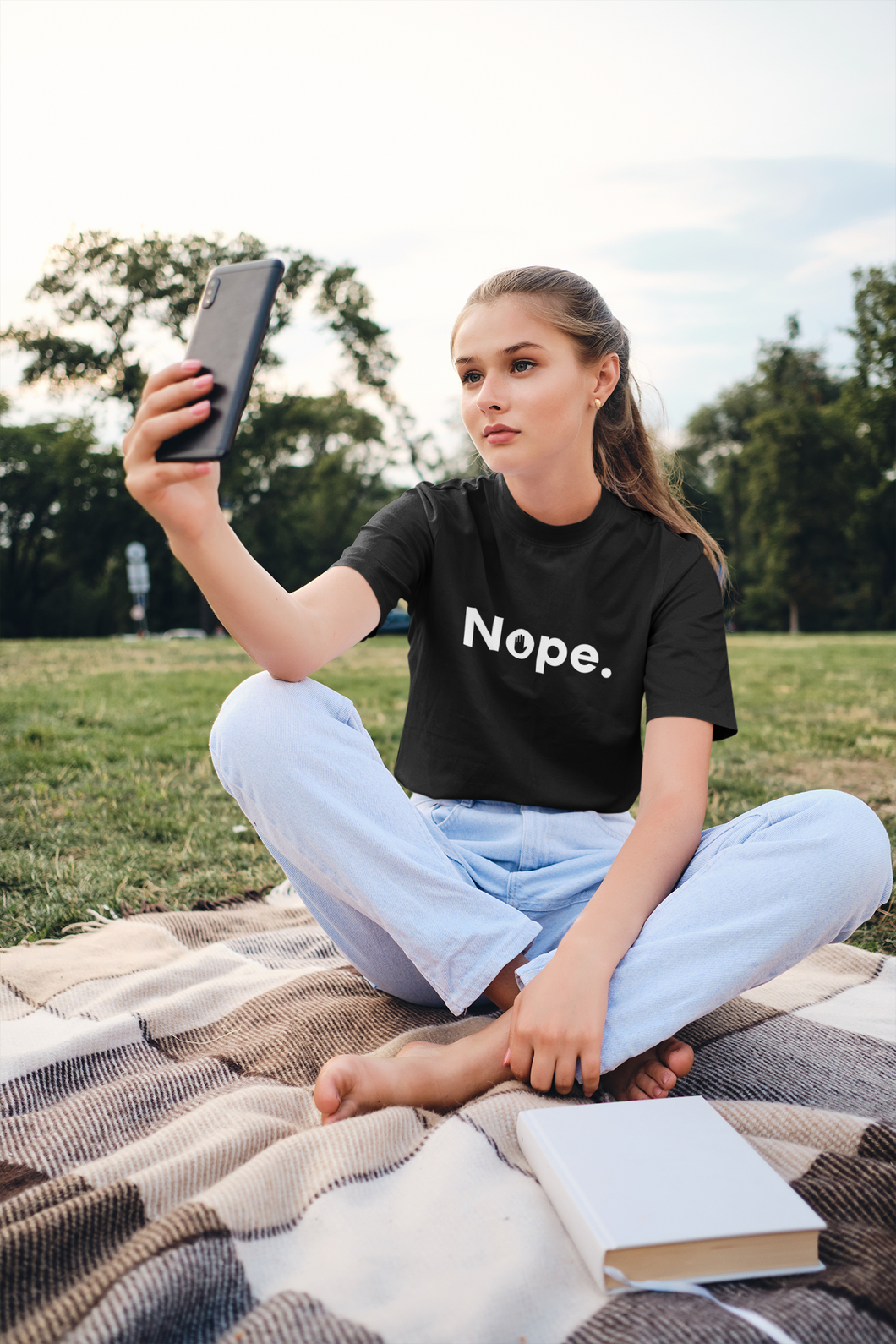 Funny Nope Premium T-shirt Gift Idea For Women