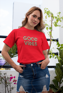 Good Vibes Premium T-shirt For Men & Women Leopard Theme