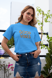 Good Vibes Premium T-shirt For Men & Women Leopard Theme