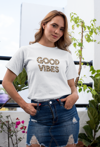 Good Vibes Premium T-shirt For Men & Women Leopard Theme